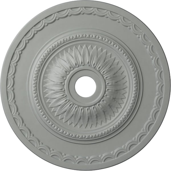 Ekena Millwork Sunflower Ceiling Medallion (Canopies up to 5 5/8"), 29 1/2"OD x 3 5/8"ID x 1 5/8"P, Primed White CM29SF - main